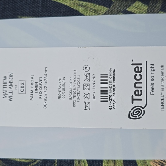 ❤️BUY 2 GET 1 FREE Palm Grove Linen Full/Queen Duvet Cover - Picture 8 of 12